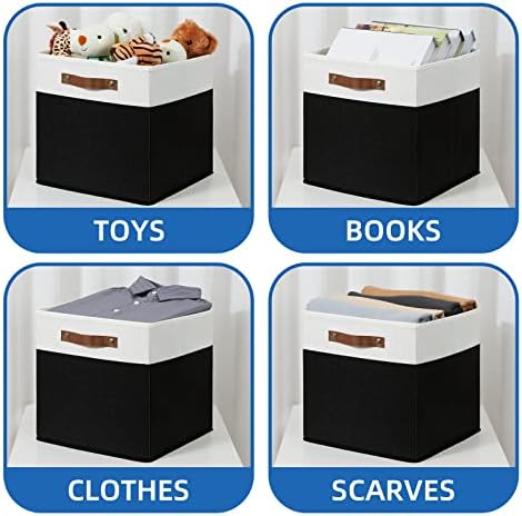 Temary Fabric Storage Bin 4 Pack Cube Storage Bin - Image 4