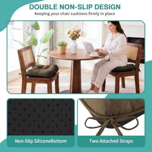 BETU Chair Cushions for Dining Chairs, 3.5" Thick Kitchen Table Chair Pads - Image 2