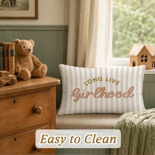 Long Live Girlhood 12x20 Pillow Cover Toddler Girl Room Decor， - Image 3