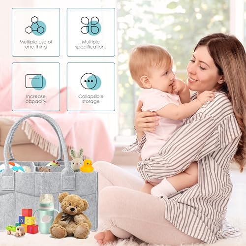 Cute Castle 2 Pack Diaper Caddy Organizer - Image 3