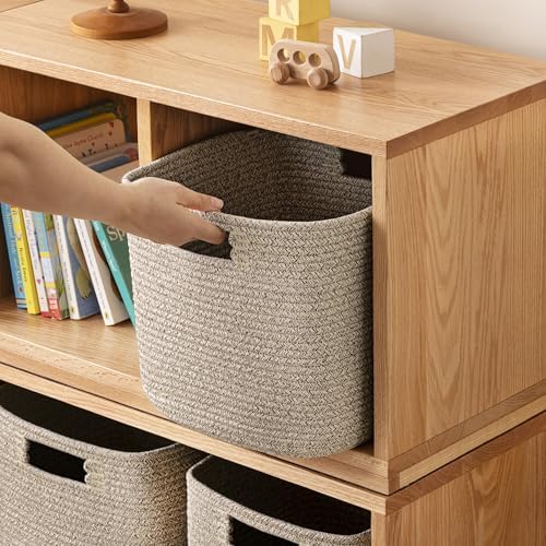 UBBCARE Set of 4 Storage Basket-12 X 12 X 12 in, Cotton Rope Basket - Image 4