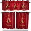 Christmas Tree Kitchen Curtains and Valances Set, Merry Xmas Red Window by VandarllinHomeKitchenDecor