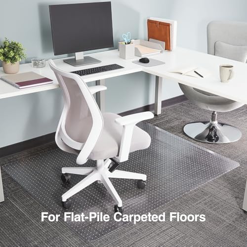 Staples Office Chair Mat, 60x46 Inch, Flat-Pile Carpet - Image 2