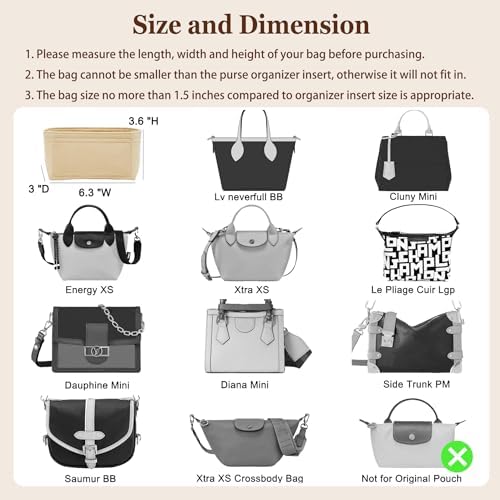 Doxo Small Purse Organizer Insert - Image 3