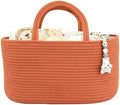 XUANGUO Large Cotton Rope Baby Diaper Caddy Organizer Basket Rust by XUANGUO