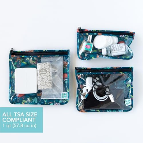Bumkins Travel Bag, TSA Approved Pouch, Zip Bag, Quart Size Compliant, Diaper - Image 3