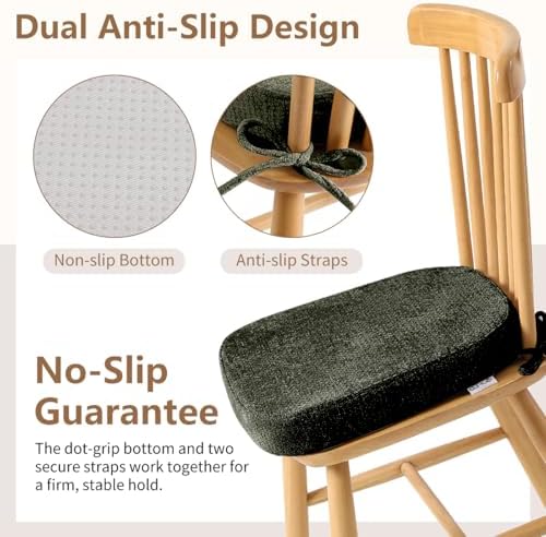Chair Cushions for Dining Chairs, Washable Chair Pads, 2 Pack - Image 4