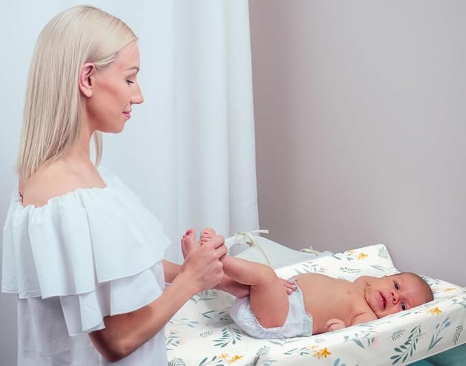 4 Pack Sage Green Fitted Nursery Sheets Breathable Neutral Unisex Baby Sheets for Boys or Girls with Leaf and Flower Design (Changing Pad Cover)