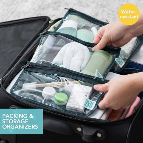 Bumkins Travel Bag, TSA Approved Packing Pouch, Zip Bag, Quart Size Airline - Image 2