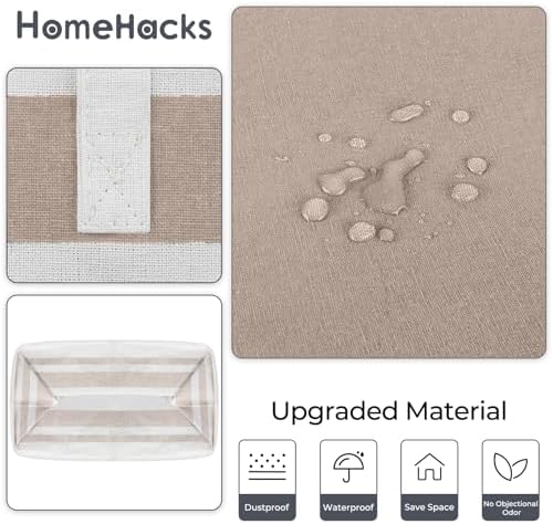 HomeHacks 2-Pack Large Laundry Basket, Waterproof, Freestanding Laundry Hamper - Image 5