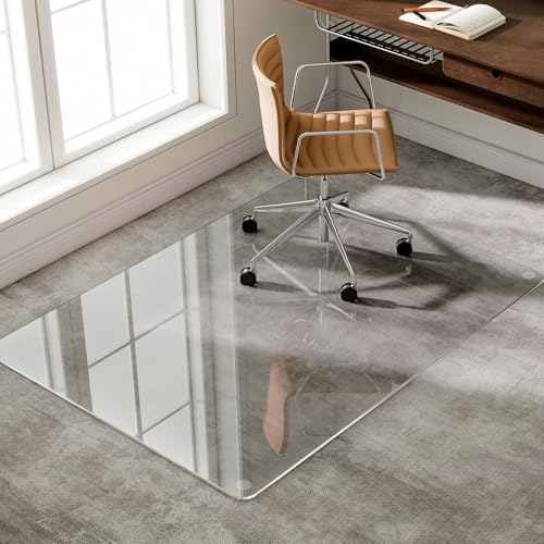 GLSLAND 54"x32" Tempered Glass Chair Mat， Office Chair Mat - Image 7