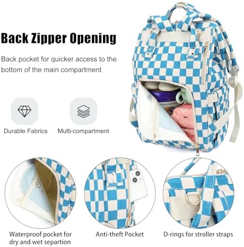 Baby Diaper Bag Backpack for Mom, Large Capacity Travel Nappy Bag for Boys & - Image 4