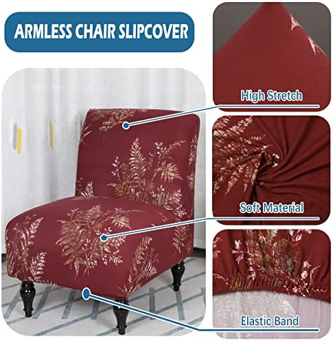 Armless Accent Chair Cover Slipcovers, 2 Pack - Image 3