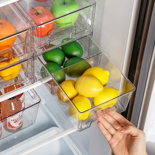 Vtopmart 4 Pack Stackable Clear Drawer - Image 5