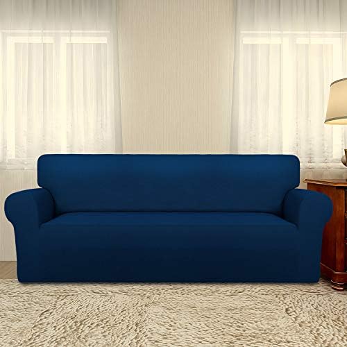 PureFit Stretch Couch Covers for Sofa Large Sofa Slipcovers Navy - Image 2