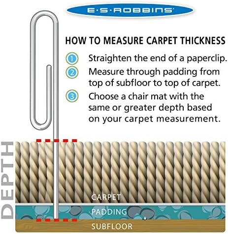 ES Robbins Extra High Pile Carpet ChairMat, Rectangle 72"x96" Straight Edge - Image 6