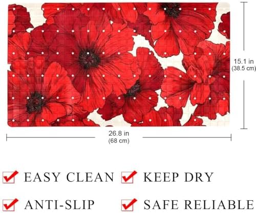 Non Slip Bathtub and Shower Mat 26.8x15.1 inch, Bath Mat - Image 4
