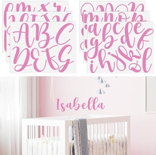 Boao Personalized Name Letter Wall Decal, Elegant Script by Boao