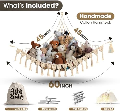 Abby Baby Extra Large Stuffed Animal Hammock - Image 4