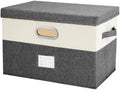 Large Linen Fabric Foldable Storage Bins by Unknown