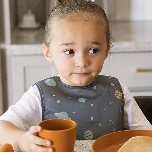 Tiny Twinkle Mess Proof Baby Bibs | 2 Pack Waterproof Toddler Bib - Image 3