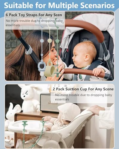 6 Pack Silicone Baby Toy Straps - Image 4
