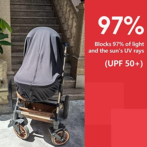 Sun Shade for Baby Strollers, UV Sun and Sleep Shade Universal Fit for Baby - Image 3