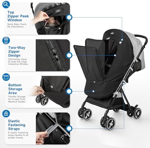 bemece Universal Stroller Sun Shade - Image 5