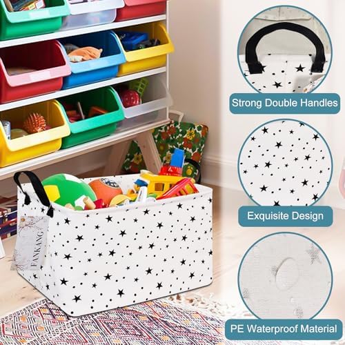 Rectangular Star Fabric Storage Basket - Image 6