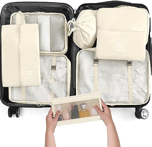 KPX 8 Set Packing Cubes for Travel, Luggage Packing Organizers Accessories by KPX