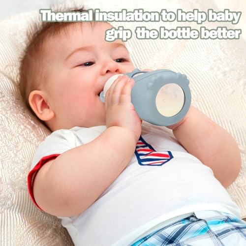 BUSOHA 3 Pack Silicone Sleeves for MAM 9oz Glass Baby Bottles - Image 5