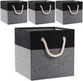 PRANDOM Large Foldable Cube Storage Bins 11x11 inch Fabric Linen Storage by Prandom