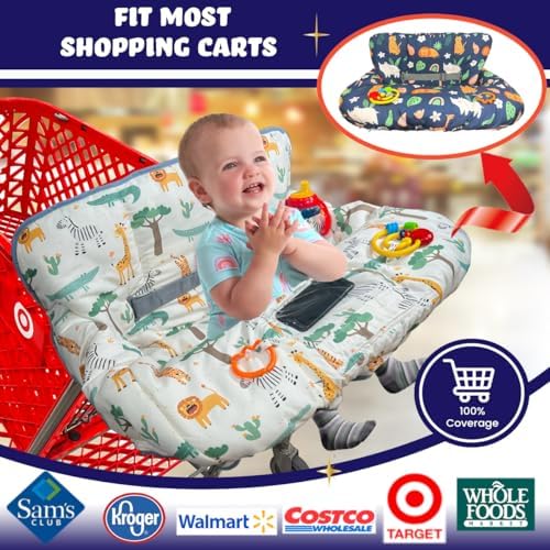 Shopping Cart Cover for Baby, Waterproof Grocery Cart & High Chair Cover - Image 4