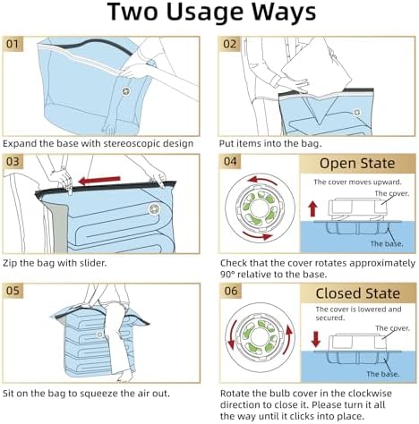 TAILI Vacuum Storage Bags 4 Pack, Extra Large Cube - Image 4
