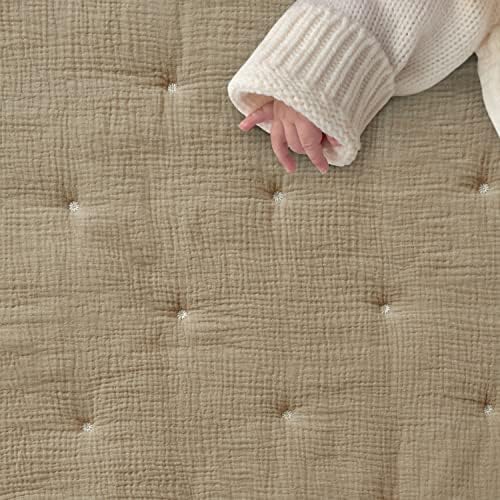 Levtex Baby - Cloud Muslin Crib Bed Set - Baby Nursery Set - Cacao and Beige - Image 3