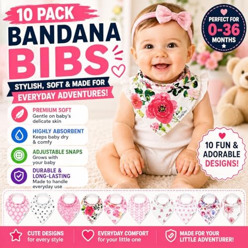 KiddyStar Premium Organic Cotton Bibs - Image 2