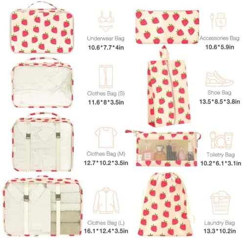 8 Set Packing Cubes for Suitcases, Packing Cube - Image 2