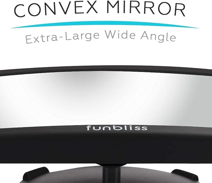 Funbliss Rear Facing Car Seat Mirrors - Shake-proof & Shatterproof Baby Car Mirror for Backseat - Clear Wide View, Easy Install, 2 Pack for Multiple Kids