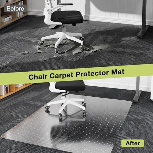 【Shipped Flat】 2 Packs 45" x 53" Clear HeavyDuty Office Chair Mat - Image 4