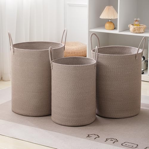 Laundry Basket Hamper Tall Rope Storage Woven - Image 5