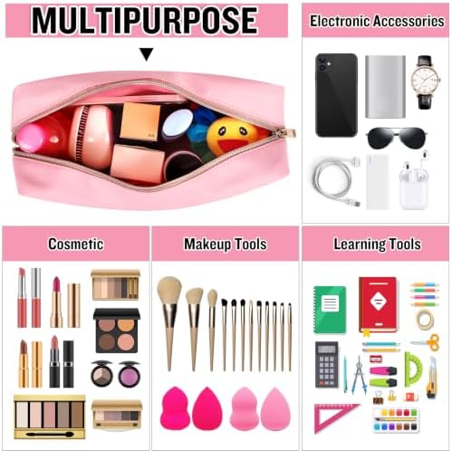 Chenille Letter Clear Makeup Bags Face Pouch, Preppy Patch Makeup Bag - Image 5