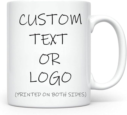 Custom Photo & Text Mug Add Personalized Text, Upload Your Image Personalized 11.5oz Mug Choose From Various Designs The Suitable Gift for Parents (C01 TEXT)