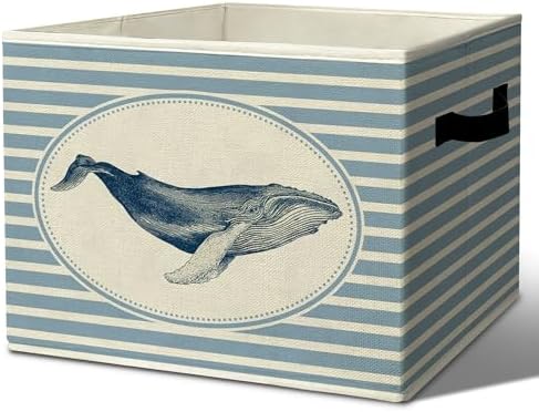 Rustic Whale Storage Bins Boxes by Unknown