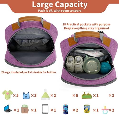 Diaper Bag Backpack, Large Baby Nappy Bags - Image 5