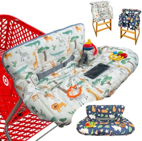 Shopping Cart Cover for Baby, Waterproof Grocery Cart & High Chair Cover by JOWEY