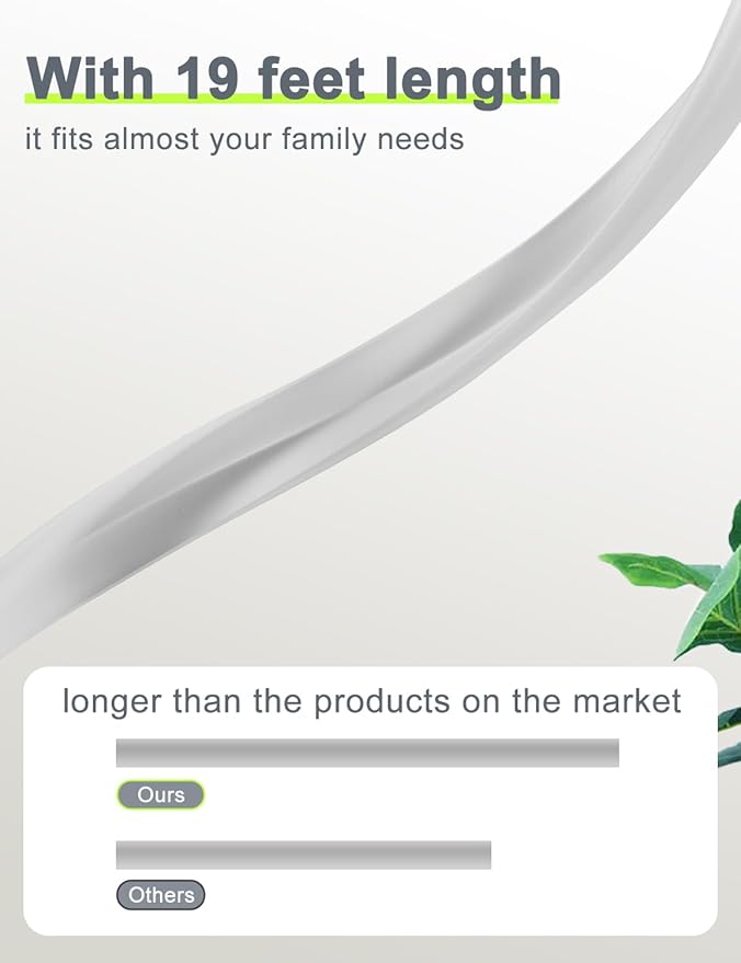 Foam Corner Protector Edge and Corner Guard, with 19 feet Length Foam Safety Bumpers, Baby Proofing Safety Table Corner Protectors (White)