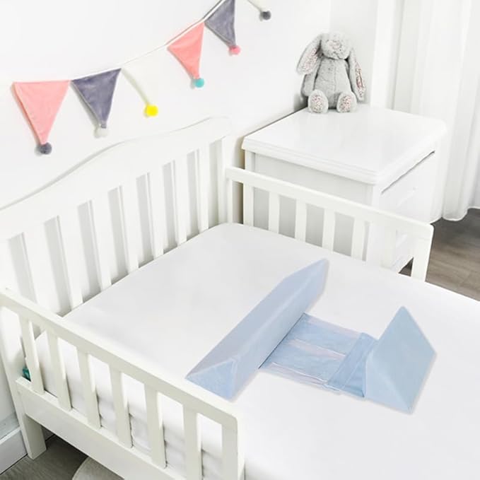 Baby Side Sleeper Weddge Adjustable Soft and Breathable Pillow,Gray-1PC