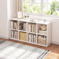 NELYE 8 Cube Organizer Bookcase White Open Shelf by NELYE