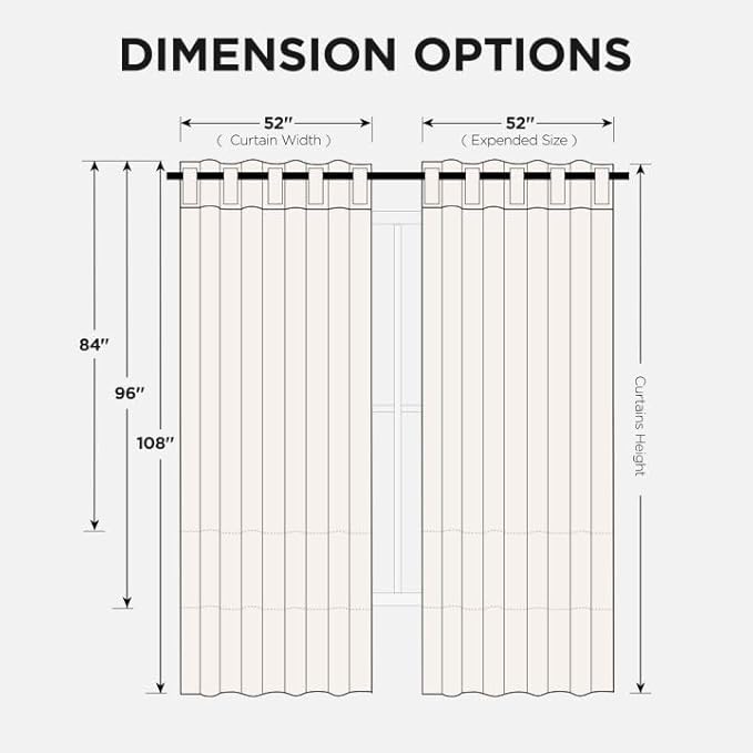 Joydeco 84 Inch Black Curtains 2 Panels Set, Blackout Curtains for Bedroom, Room Darkening Drapes for Living Room Window Rod Pocket Back Tab (W37 x L84 Inch, Black)