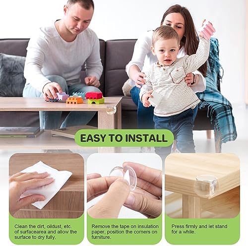 30 Pcs Clear Baby Corner Protectors, L-Shaped & Spherical Baby Proof Guards - Image 5